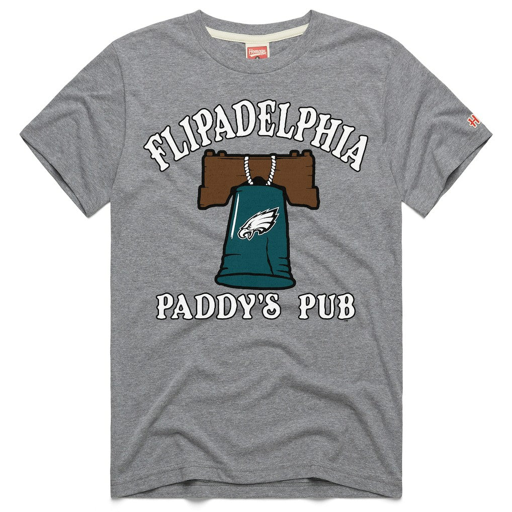 Philadelphia Eagles x It's Always Sunny in Philadelphia Homage Unisex Flipadelphia Paddy's Pub Tri-Blend T-Shirt - Gray - NFL