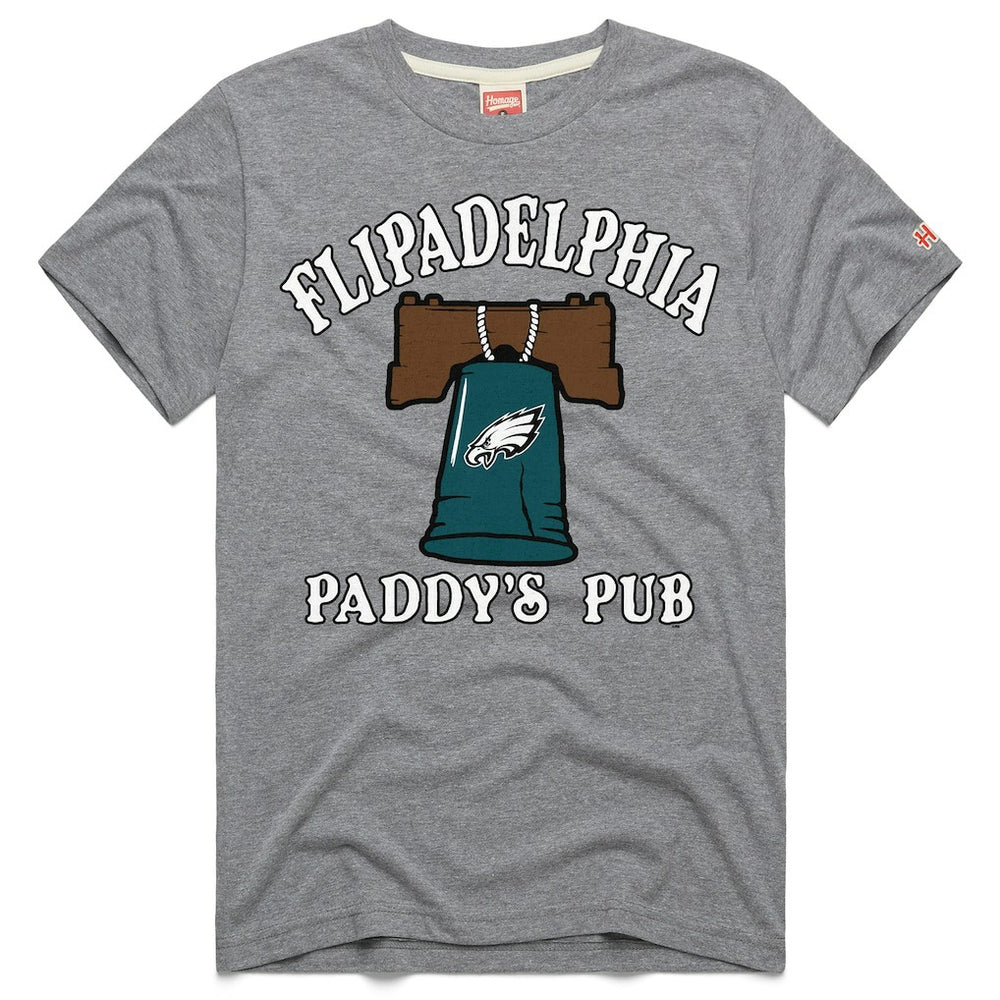Philadelphia Eagles x It's Always Sunny in Philadelphia Homage Unisex Flipadelphia Paddy's Pub Tri-Blend T-Shirt - Gray - NFL