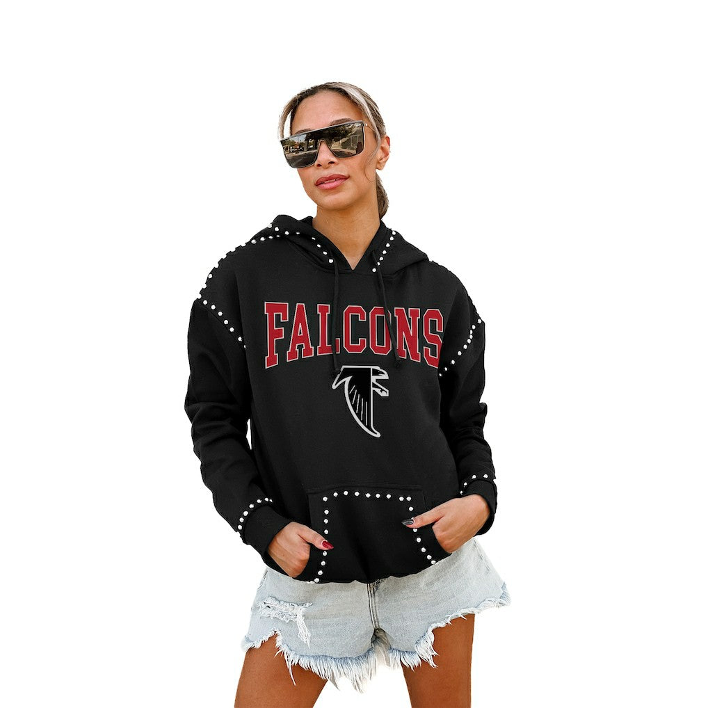 Atlanta Falcons Gameday Couture Women's Studded Pullover Hoodie - Black - NFL