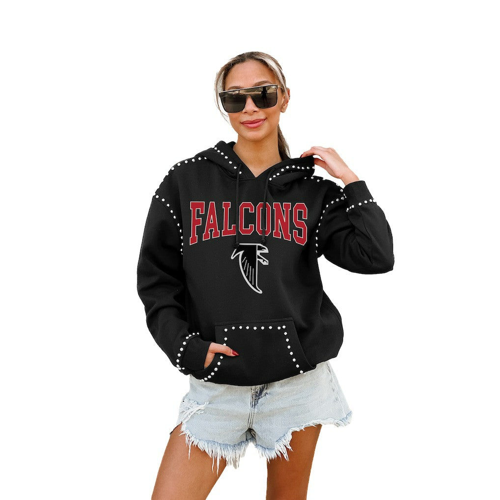 Atlanta Falcons Gameday Couture Women's Studded Pullover Hoodie - Black - NFL