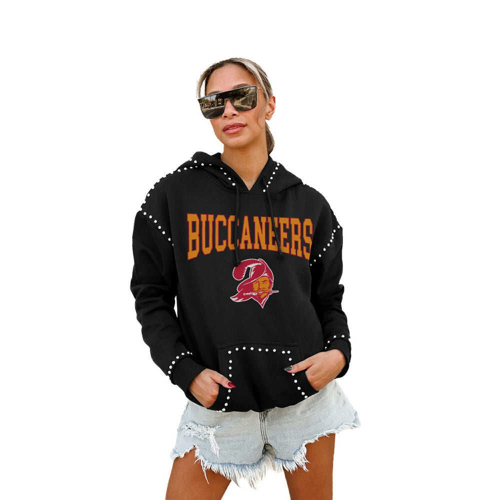 Tampa Bay Buccaneers Gameday Couture Women's Studded Pullover Hoodie - Black - NFL
