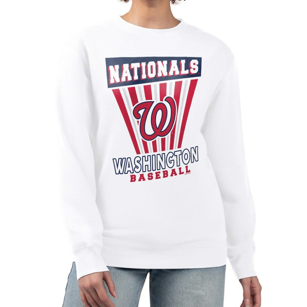Washington Nationals Starter Women's Poster Print Team Fleece Pullover Sweatshirt Near Me