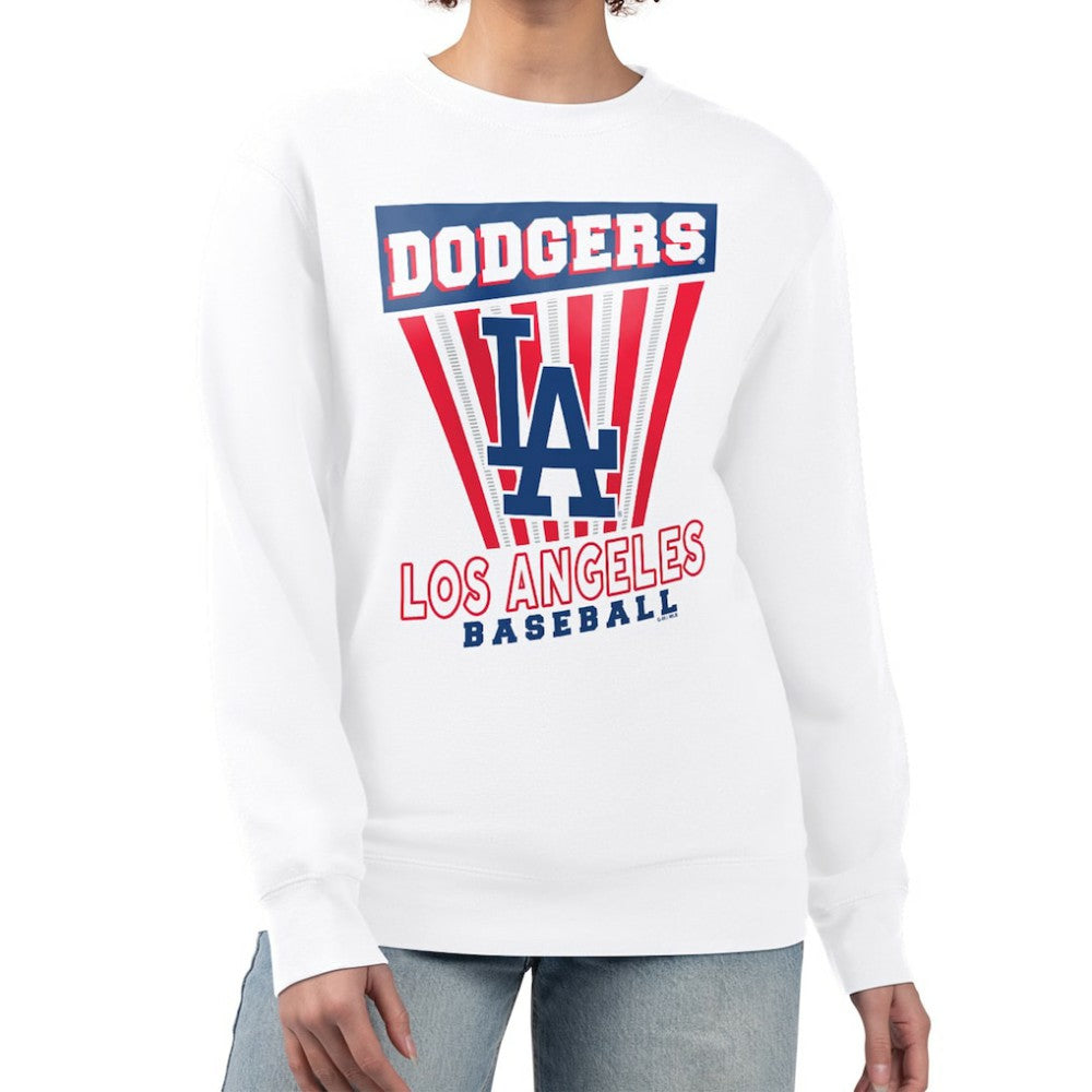 Los Angeles Dodgers Starter Women's Poster Print Team Fleece Pullover Sweatshirt Discount