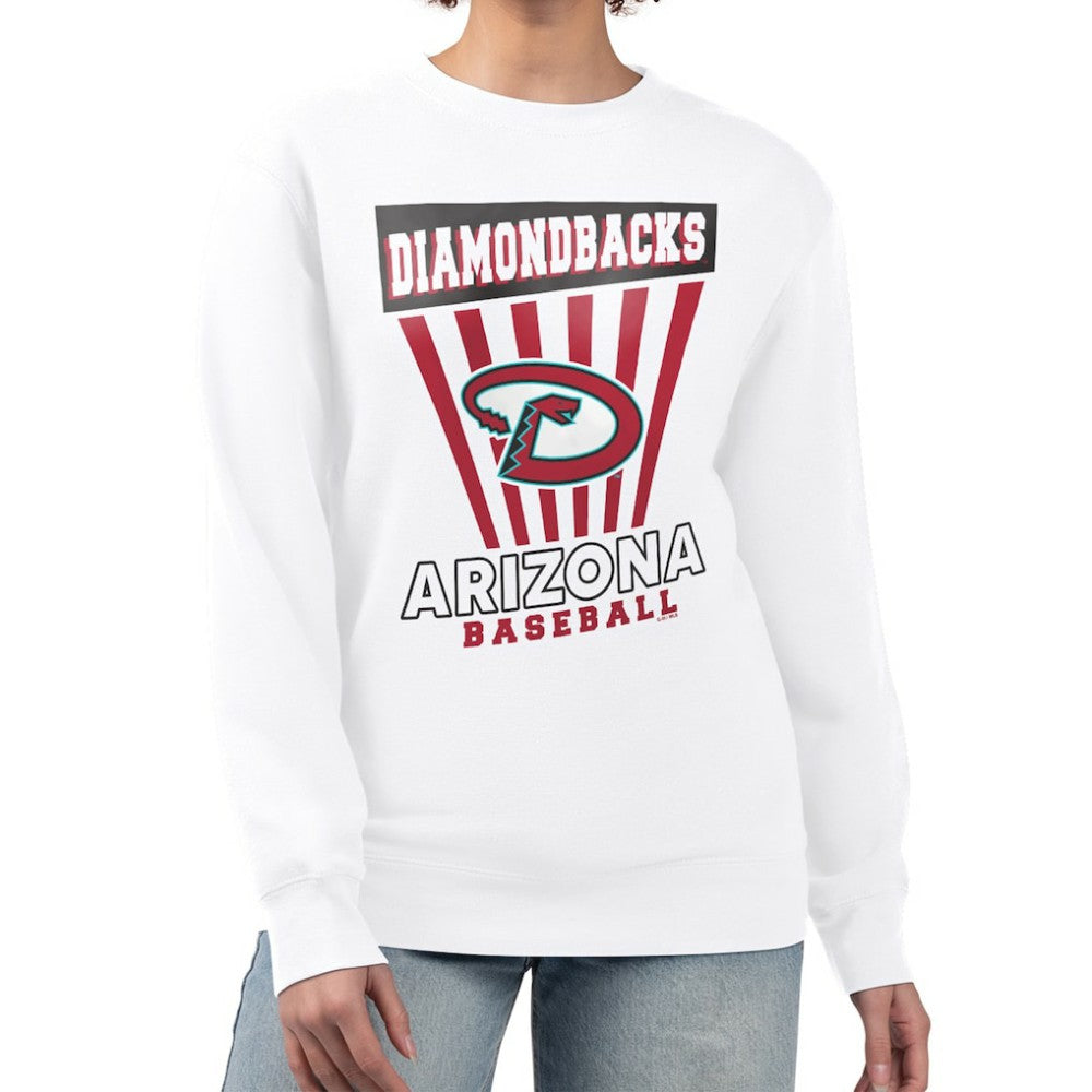 Arizona Diamondbacks Starter Women's Poster Print Team Fleece Pullover Sweatshirt Outlet