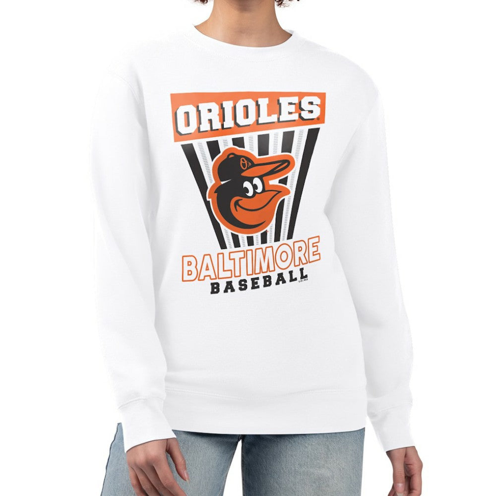 Baltimore Orioles Starter Women's Poster Print Team Fleece Pullover Sweatshirt for sale