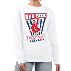 Boston Red Sox Starter Women's Poster Print Team Fleece Pullover Sweatshirt Online