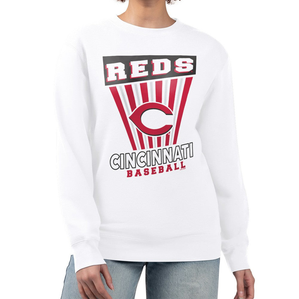 Cincinnati Reds Starter Women's Poster Print Team Fleece Pullover Sweatshirt Near Me