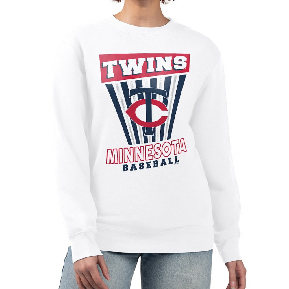 Minnesota Twins Starter Women's Poster Print Team Fleece Pullover Sweatshirt Discount