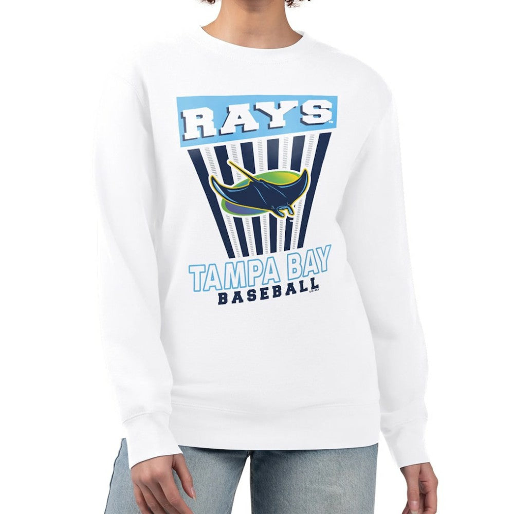 Tampa Bay Rays Starter Women's Poster Print Team Fleece Pullover Sweatshirt Outlet