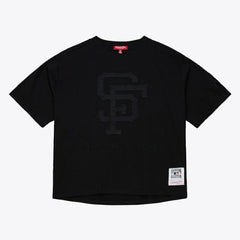 San Francisco Giants Mitchell & Ness Women's Cooperstown Collection Phantom Cropped T-Shirt for sale