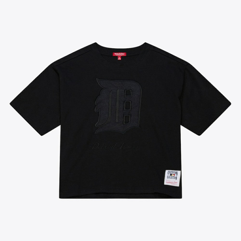 Detroit Tigers Mitchell & Ness Women's Cooperstown Collection Phantom Cropped T-Shirt Outlet