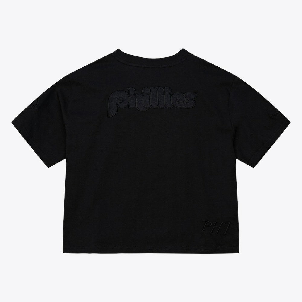 Philadelphia Phillies Mitchell & Ness Women's Cooperstown Collection Phantom Cropped T-Shirt Near Me