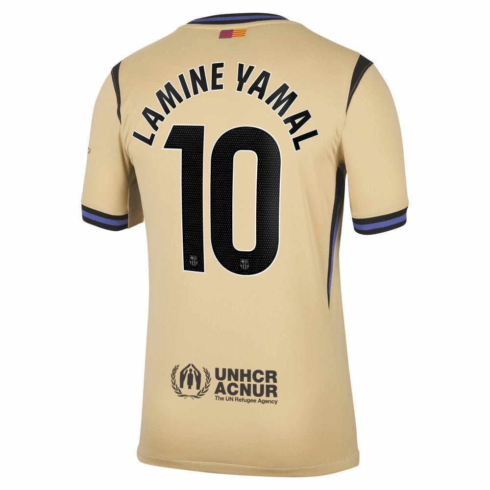 Nike - Lamine Yamal Barcelona 2025/26 Away Stadium Replica Jersey - Gold