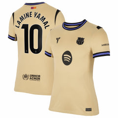 Nike - Lamine Yamal Barcelona Women's 2025/26 Away Stadium Replica Jersey - Gold