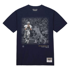 Roger Staubach Dallas Cowboys Moments T-Shirt - Navy - Mitchell & Ness