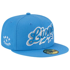 Detroit Lions New Era Born x Raised 59FIFTY Fitted Hat - Blue - NFL