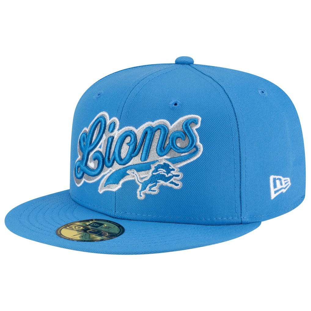 Detroit Lions New Era Born x Raised 59FIFTY Fitted Hat - Blue - NFL