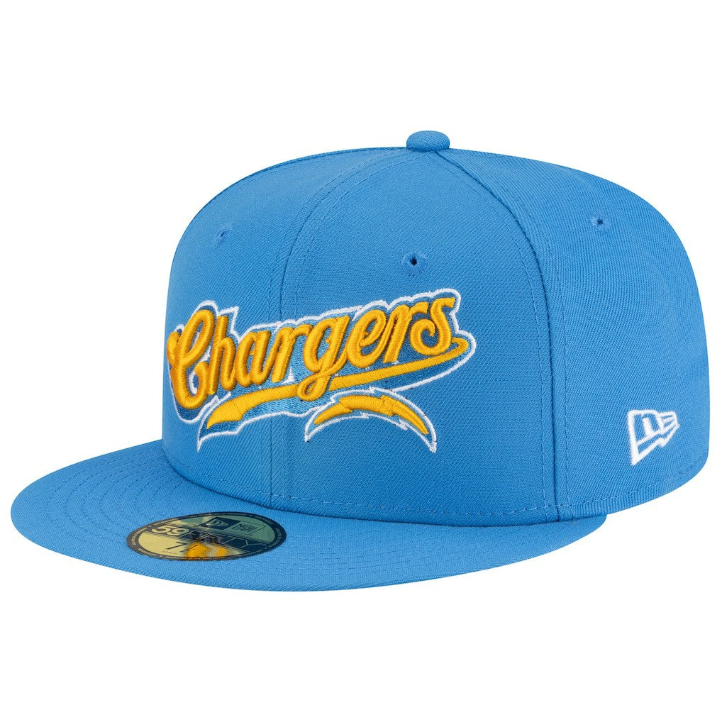 Los Angeles Chargers New Era Born x Raised 59FIFTY Fitted Hat - Powder Blue - NFL