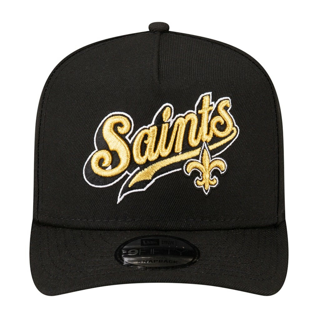 New Orleans Saints New Era Born x Raised A-Frame 9FIFTY Snapback Hat - Black - NFL