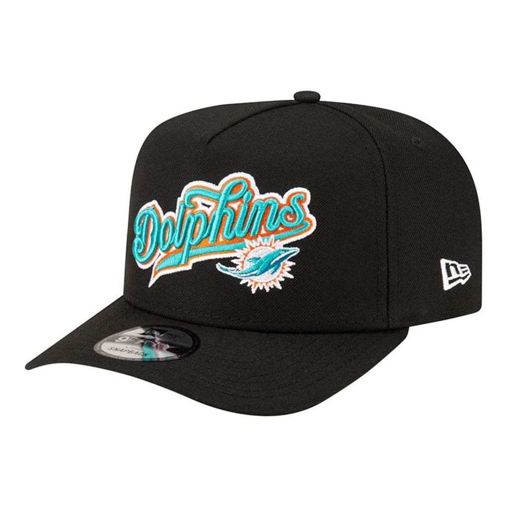 Miami Dolphins New Era Born x Raised A-Frame 9FIFTY Snapback Hat - Black - NFL