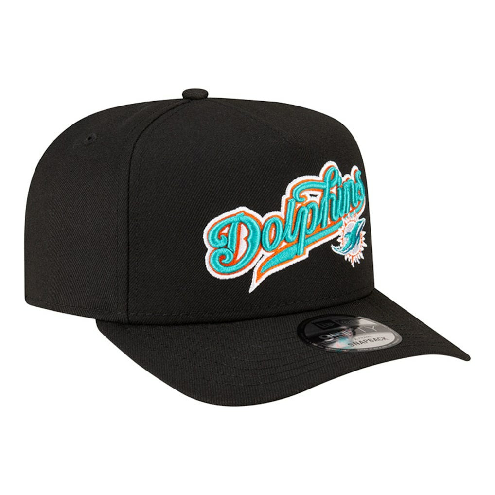 Miami Dolphins New Era Born x Raised A-Frame 9FIFTY Snapback Hat - Black - NFL