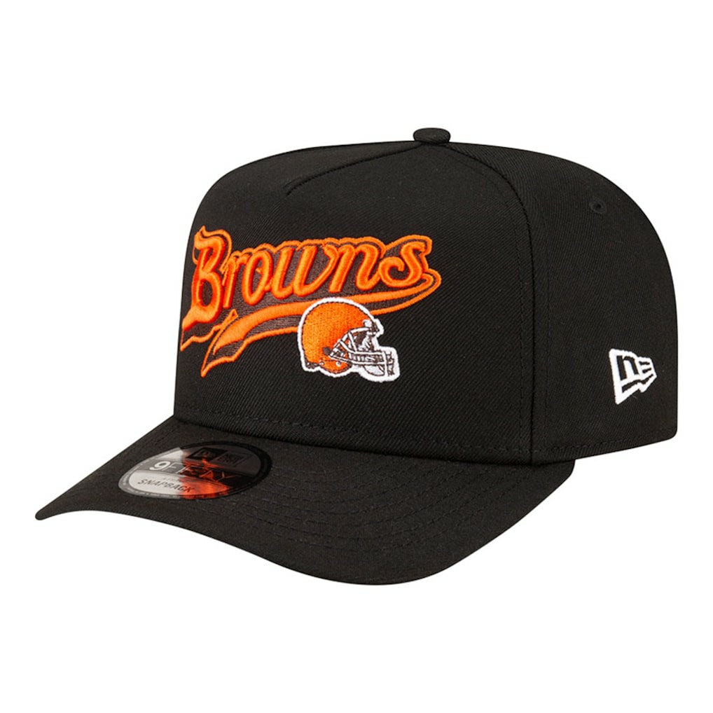 Cleveland Browns New Era Born x Raised A-Frame 9FIFTY Snapback Hat - Black - NFL