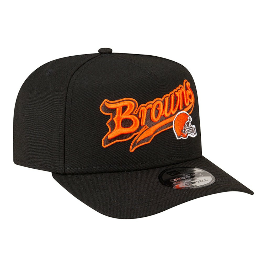 Cleveland Browns New Era Born x Raised A-Frame 9FIFTY Snapback Hat - Black - NFL