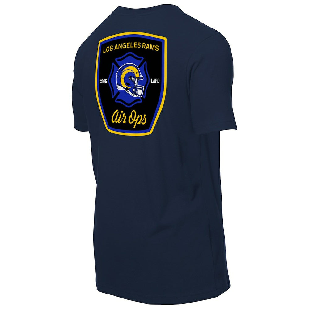 Los Angeles Rams x LAFD New Era Air Ops T-Shirt - Navy - NFL