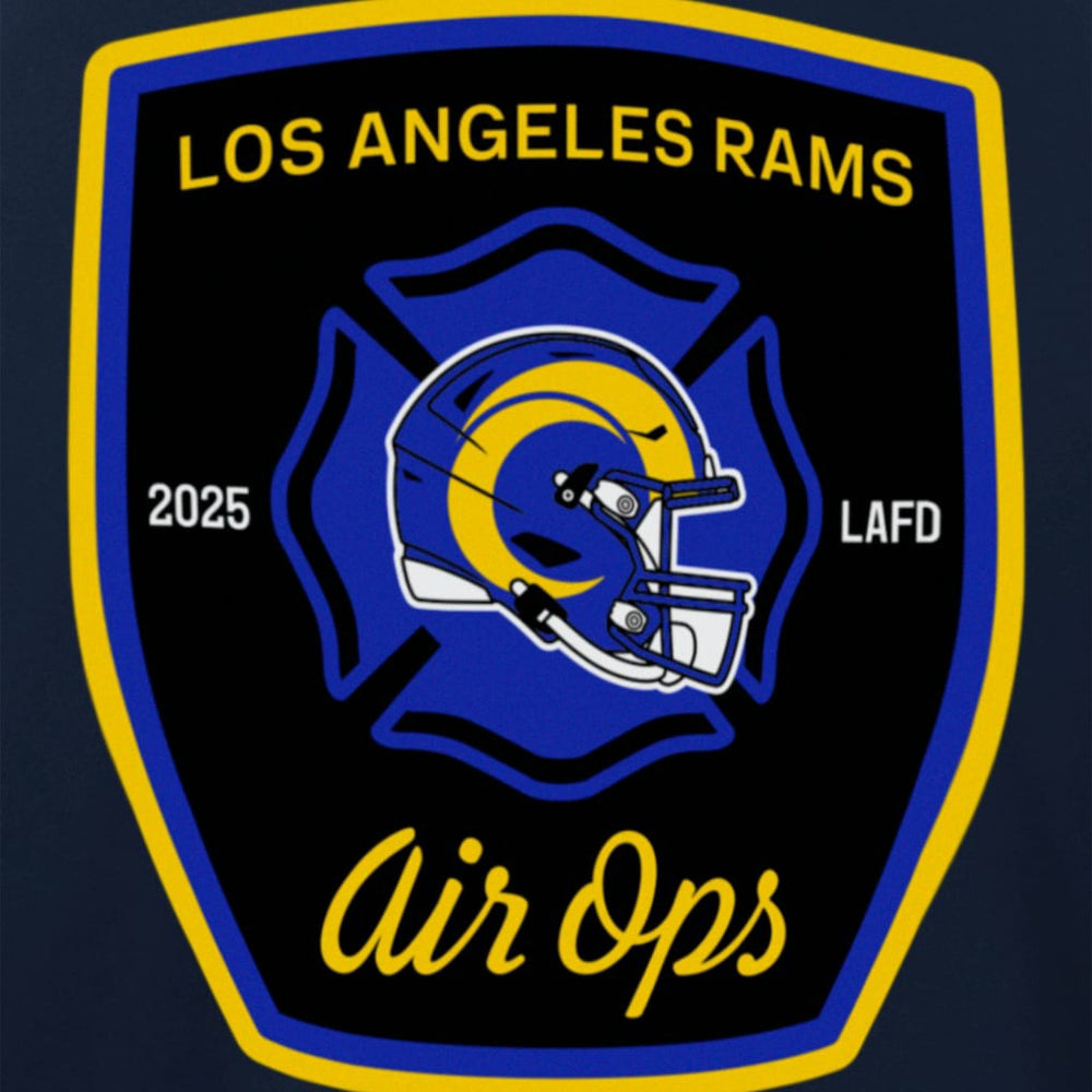 Los Angeles Rams x LAFD New Era Air Ops T-Shirt - Navy - NFL