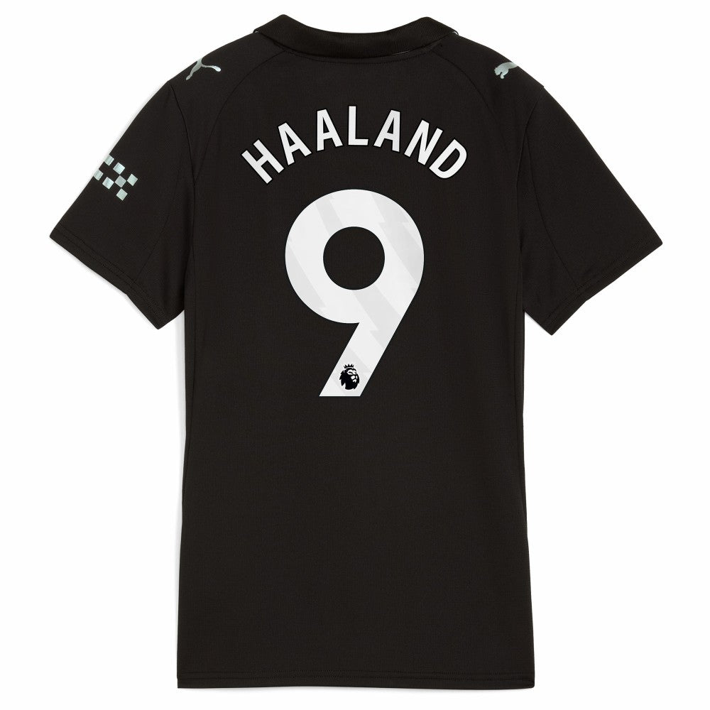Puma - Erling Haaland Manchester City Women's 2025/26 Away Replica Player Jersey - Black