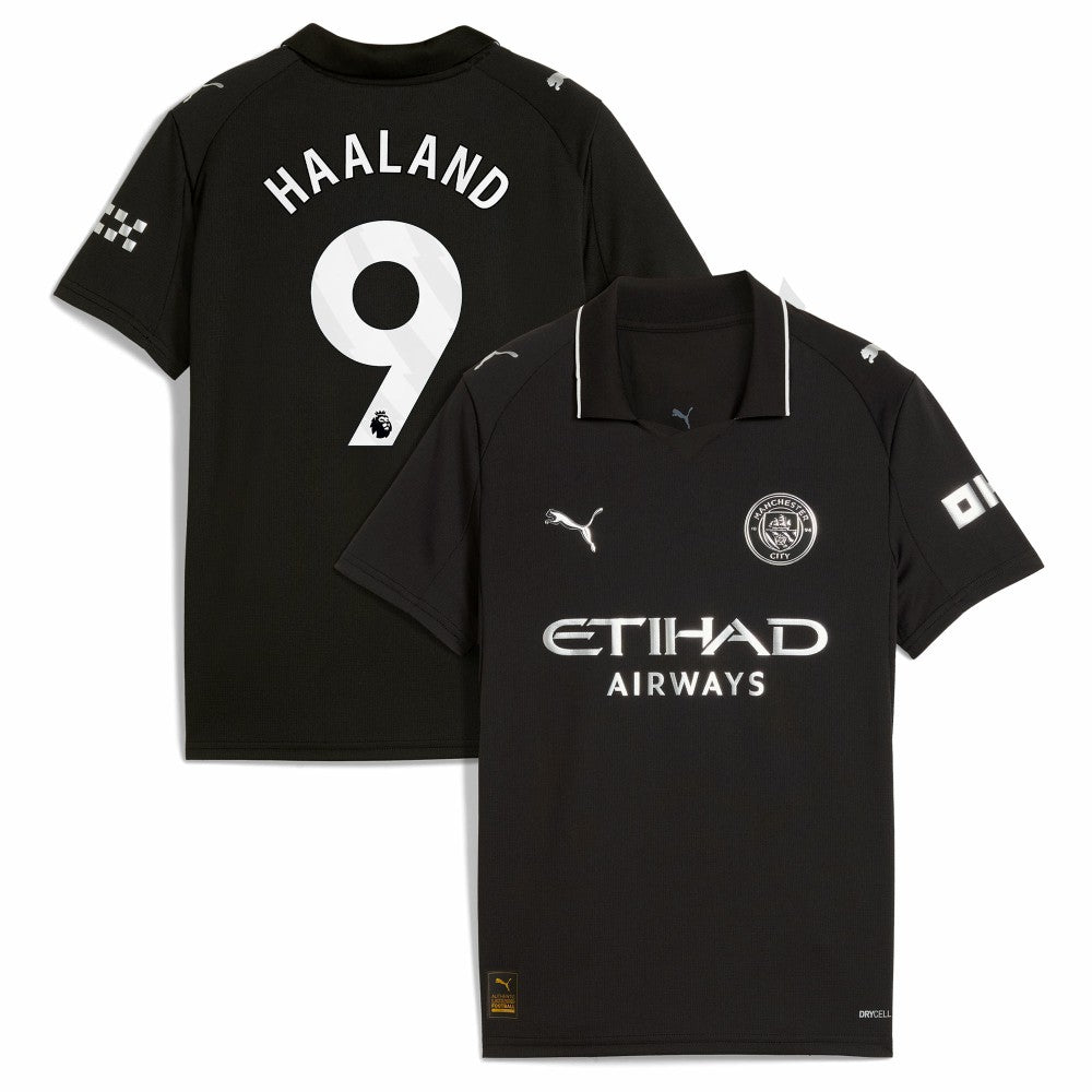 Puma - Erling Haaland Manchester City Youth 2025/26 Away Replica Player Jersey - Black