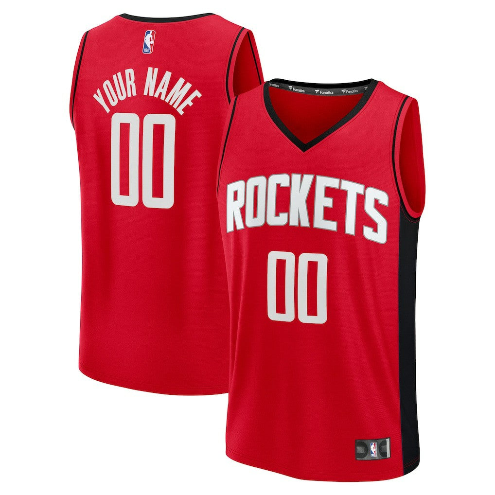 Fanatics Houston Rockets Fast Break Custom Jersey Icon Edition Red