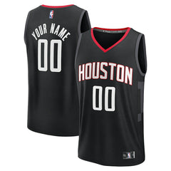 Fanatics Houston Rockets Youth Fast Break Custom Jersey Statement Edition Black