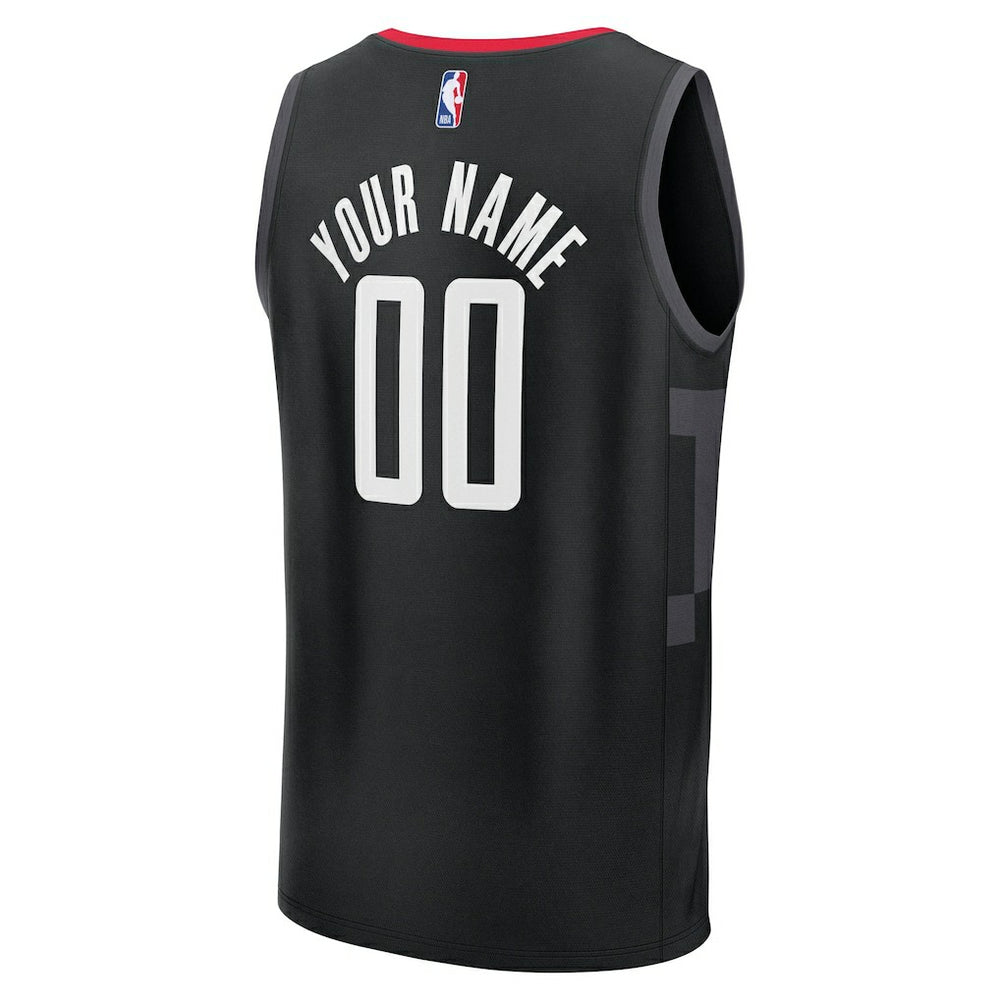 Fanatics Houston Rockets Youth Fast Break Custom Jersey Statement Edition Black