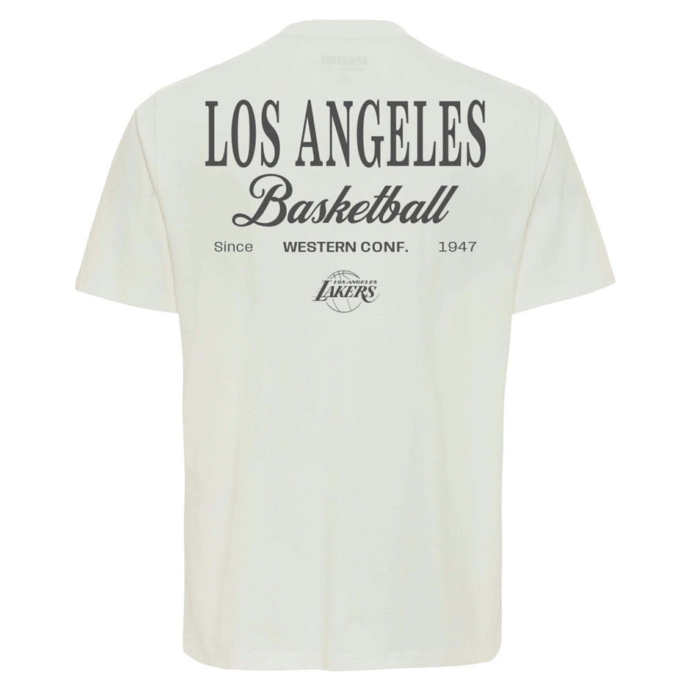 Los Angeles Lakers Sportiqe Unisex Athletic Club Collection Duke Relaxed Fit Premium T-Shirt Cream