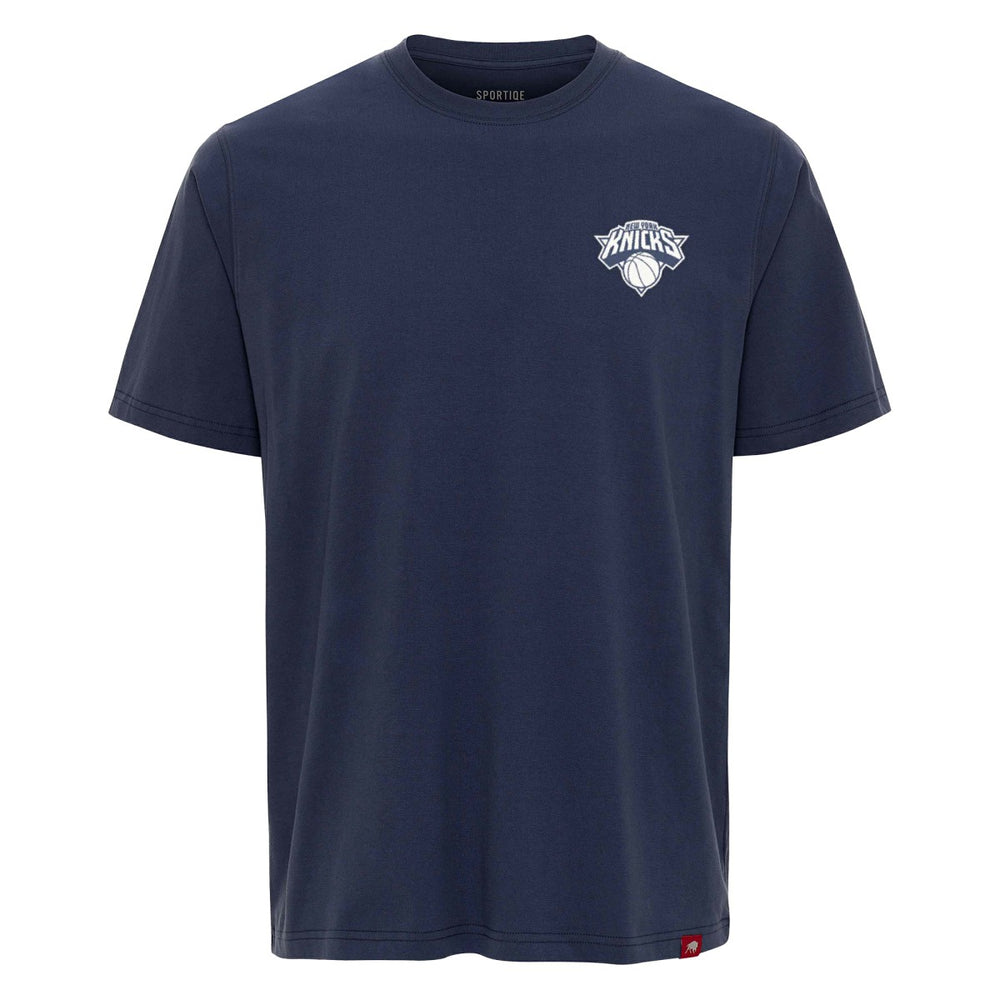 New York Knicks Sportiqe Unisex Athletic Club Collection Duke Relaxed Fit Premium T-Shirt Blue