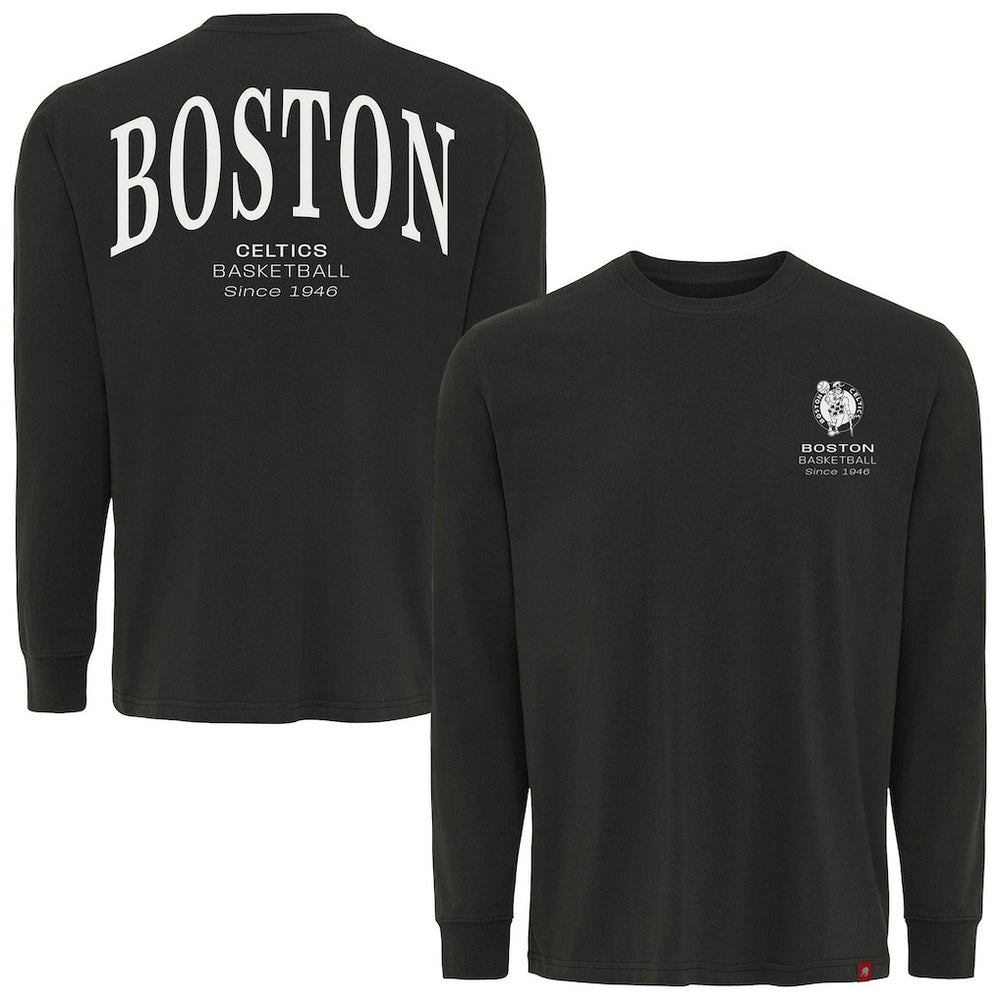 Boston Celtics Sportiqe Unisex Athletic Club Collection Sherwood Relaxed Fit Premium Long-Sleeve T-Shirt Anthracite