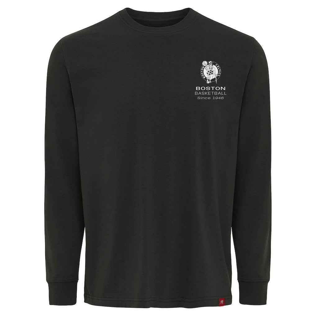Boston Celtics Sportiqe Unisex Athletic Club Collection Sherwood Relaxed Fit Premium Long-Sleeve T-Shirt Anthracite
