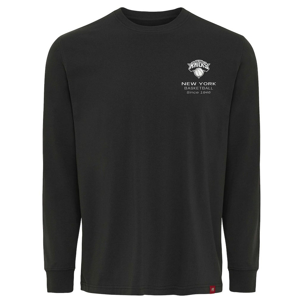 New York Knicks Sportiqe Unisex Athletic Club Collection Sherwood Relaxed Fit Premium Long-Sleeve T-Shirt Anthracite