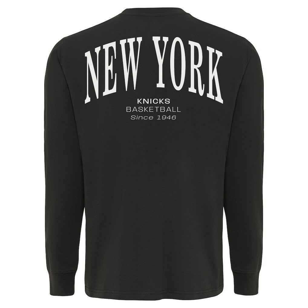 New York Knicks Sportiqe Unisex Athletic Club Collection Sherwood Relaxed Fit Premium Long-Sleeve T-Shirt Anthracite