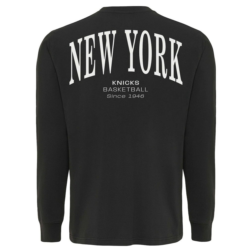 New York Knicks Sportiqe Unisex Athletic Club Collection Sherwood Relaxed Fit Premium Long-Sleeve T-Shirt Anthracite