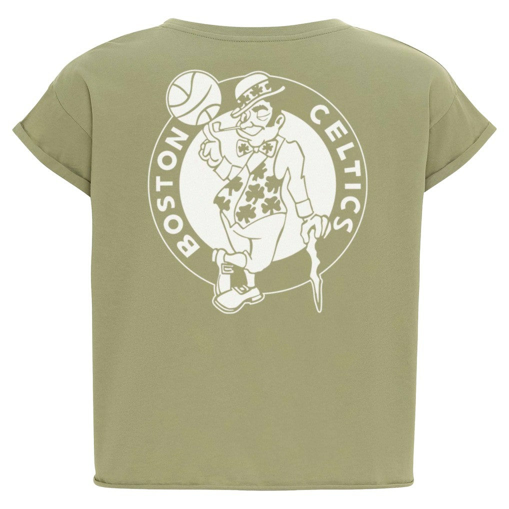 Boston Celtics Sportiqe Women's Athletic Club Collection Alana Premium Cropped T-Shirt Kelly Green