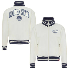Golden State Warriors Sportiqe Women's Athletic Club Collection Sutton French Terry Full-Zip Jacket Cream
