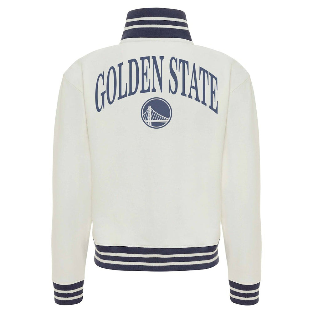 Golden State Warriors Sportiqe Women's Athletic Club Collection Sutton French Terry Full-Zip Jacket Cream