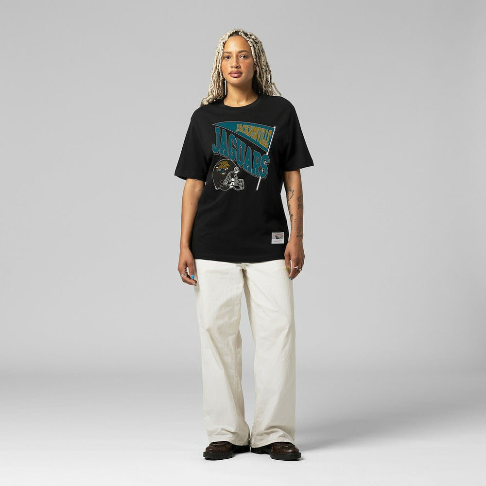 Jacksonville Jaguars Women's Team Dynamic Boyfriend T-Shirt - Black - Mitchell & Ness
