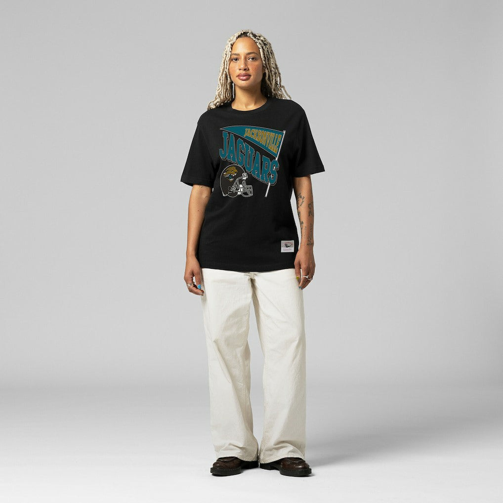 Jacksonville Jaguars Women's Team Dynamic Boyfriend T-Shirt - Black - Mitchell & Ness