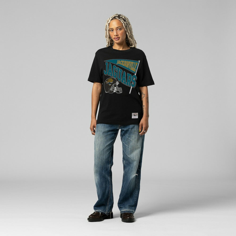 Jacksonville Jaguars Women's Team Dynamic Boyfriend T-Shirt - Black - Mitchell & Ness