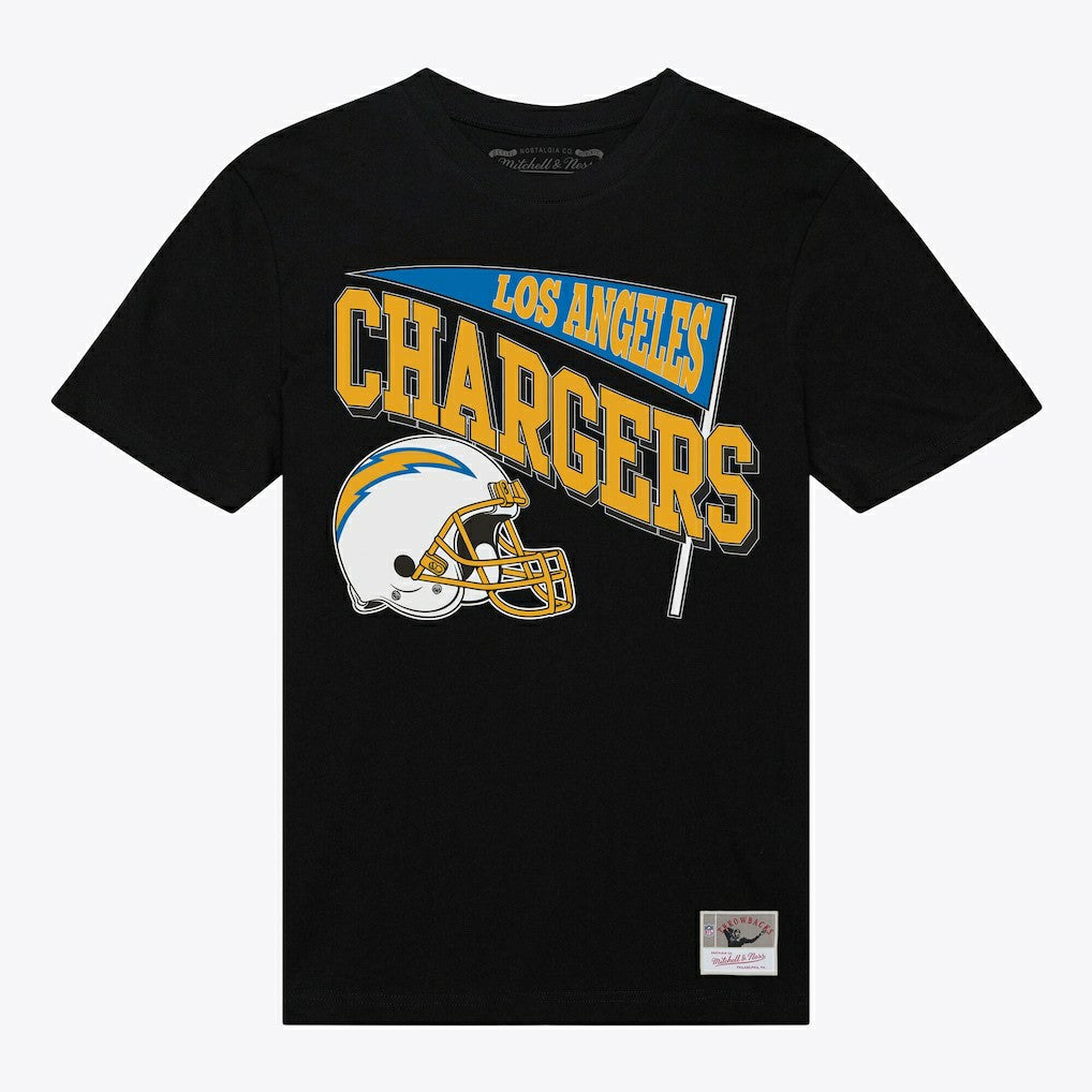 Los Angeles Chargers Women's Team Dynamic Boyfriend T-Shirt - Black - Mitchell & Ness