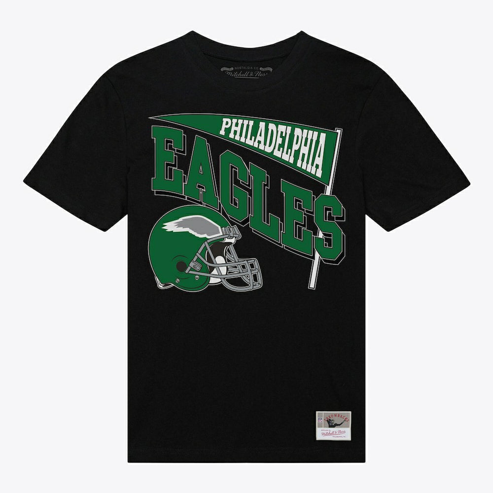 Philadelphia Eagles Women's Team Dynamic Boyfriend T-Shirt - Black - Mitchell & Ness