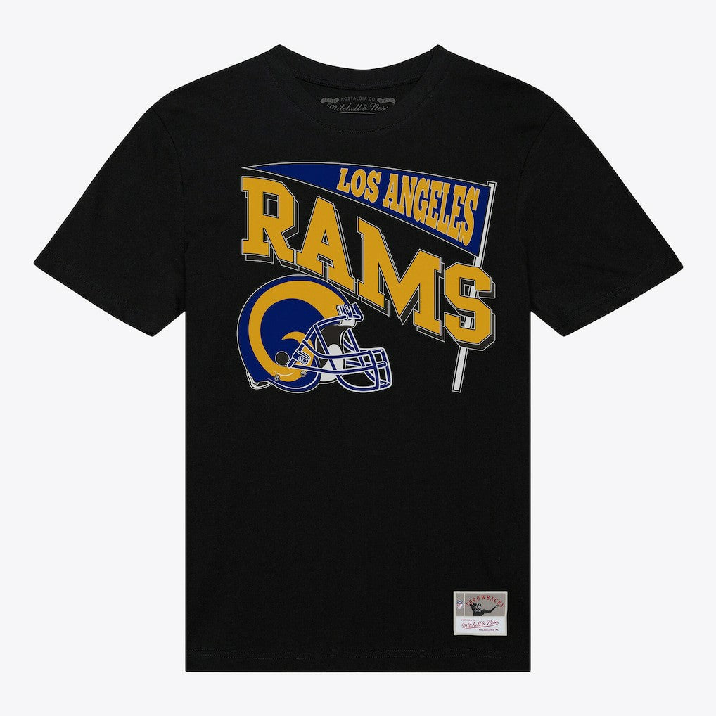 Los Angeles Rams Women's Team Dynamic Boyfriend T-Shirt - Black - Mitchell & Ness